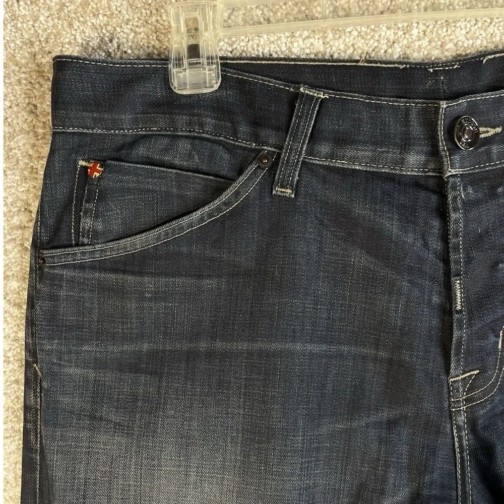 Hudson Jeans Men Size 40 Dark Wash Straight Leg Denim Flap Pocket‎ Blue